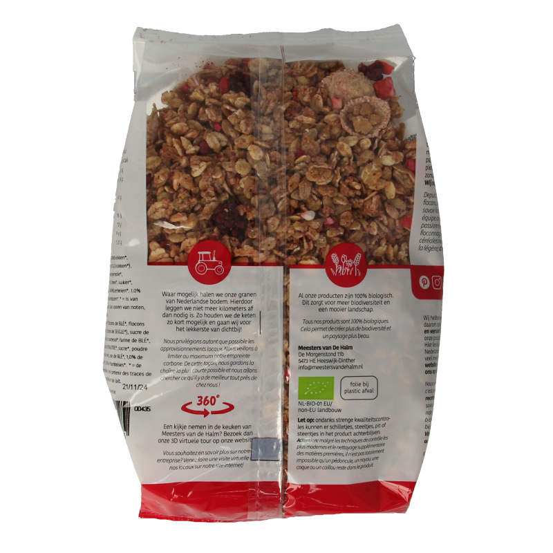 De Halm Muesli krokant bosvruchten bio 500 Gram