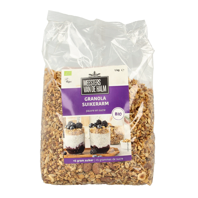 De Halm Granola suikerarm bio 1 Kilogram