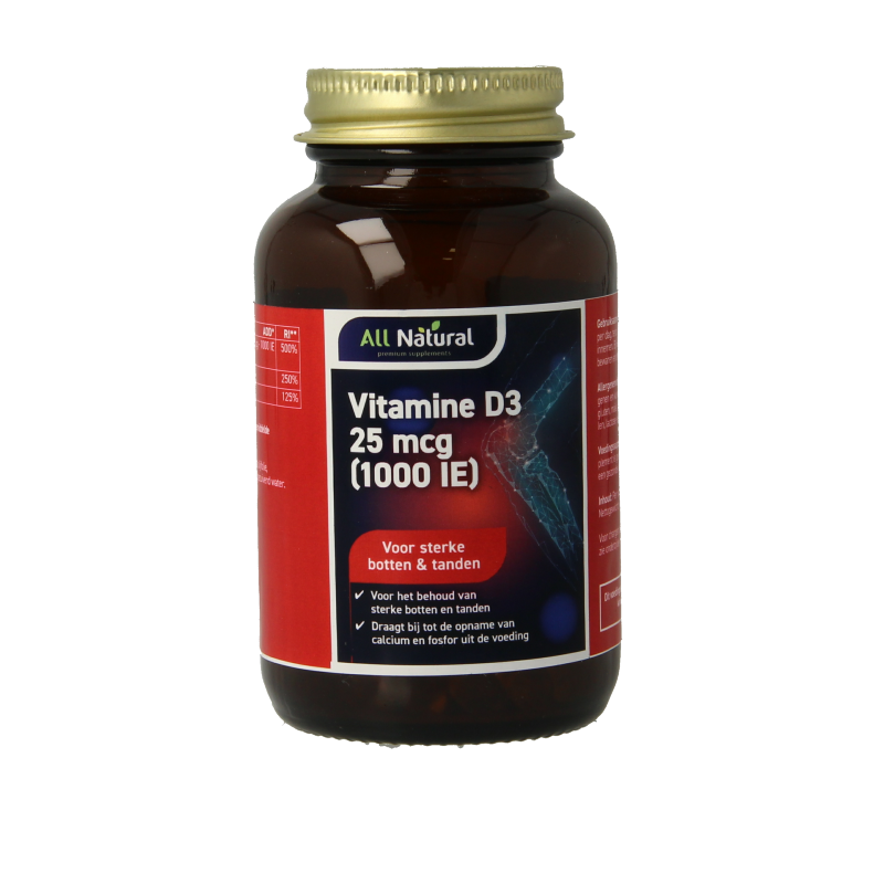 All Natural Vitamine D3 25mcg 90 Capsules