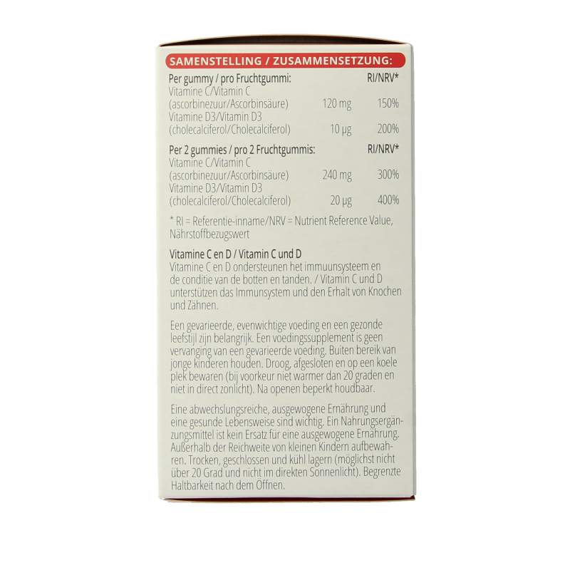 Vitals Vitamine C + D3 60 Gummies