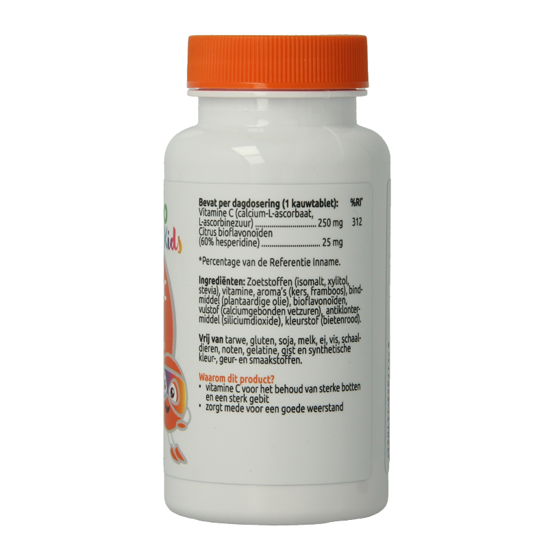 VitOrtho Vitamine C 250mg met 25mg bioflavonoiden 60 Kauwtabletten