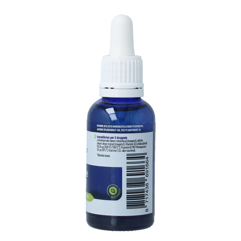 Vitakruid Vitamine D3 & K2 (MenaQ7) met druppelpipet 30 Milliliter