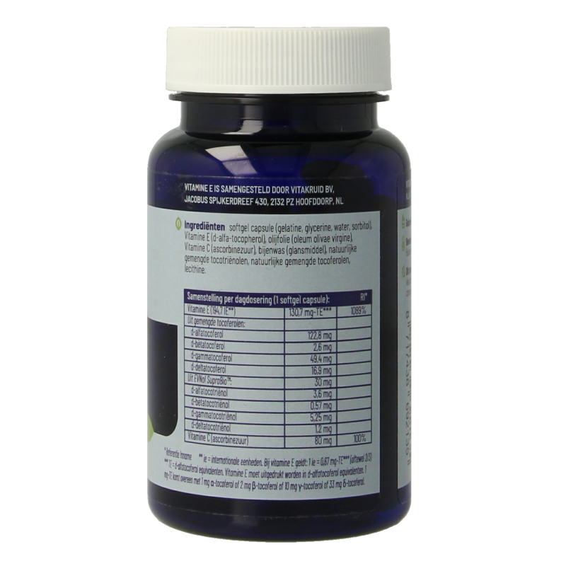 Vitakruid Vitamine E Complex 8 tocoferolen en -trienolen 60 Softgels