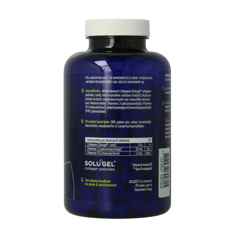Vitakruid Collageen solugel tabletten met vitamine C en D 150 Tabletten