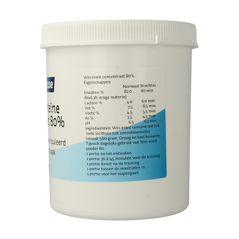 Nova Vitae Whey proteine concentraat 80% 500 Gram