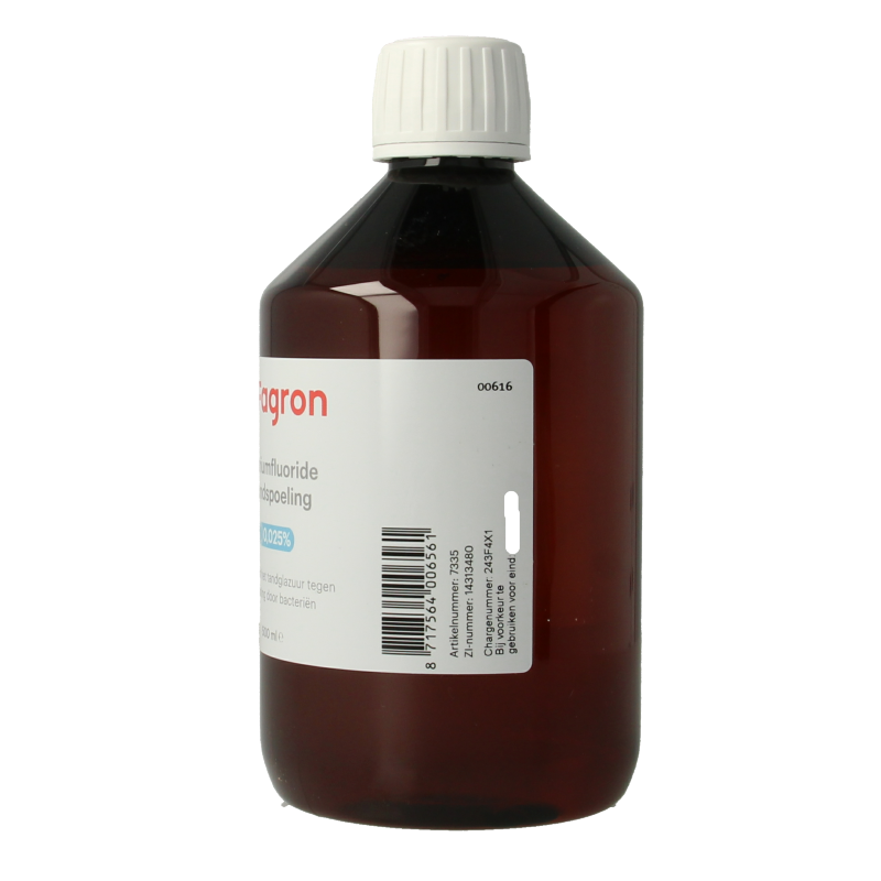 Fagron Natriumfluoride mondspoeling 0.025 500 Milliliter