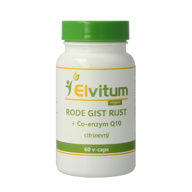 Elvitum Rode gist rijst met Q10 60 Vegetarische capsules