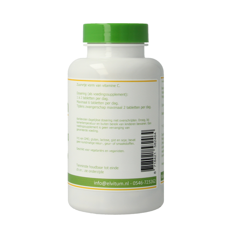 Elvitum Gebufferde vitamine C 500mg 180 Tabletten