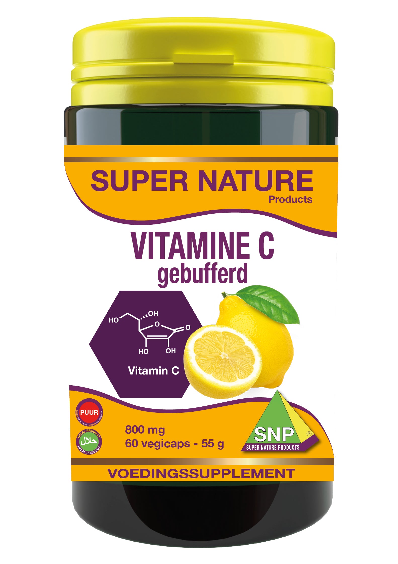 SNP Vitamine C 800mg gebufferd puur 60 Vegetarische capsules
