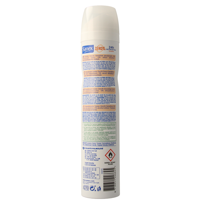 Sanex Deodorant spray zero % sensitive 200 Milliliter