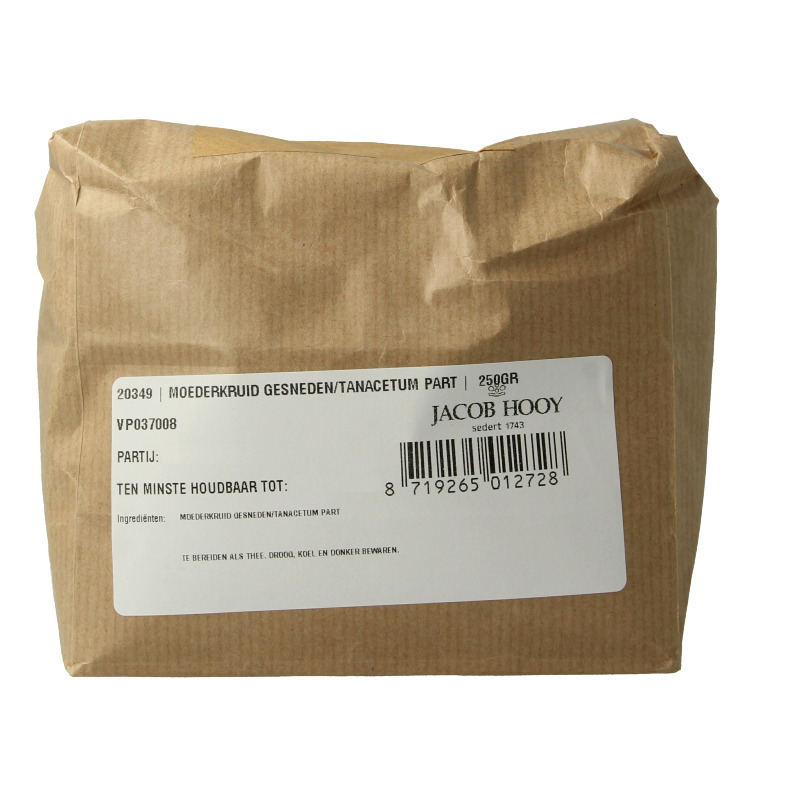 Jacob Hooy Moederkruid tanacetum gesneden 250 Gram