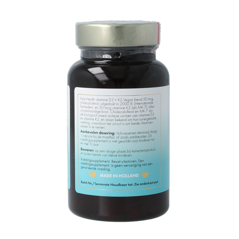 Sea Vitamins Vitamine D3 K2 uit zee 90 Vegetarische capsules