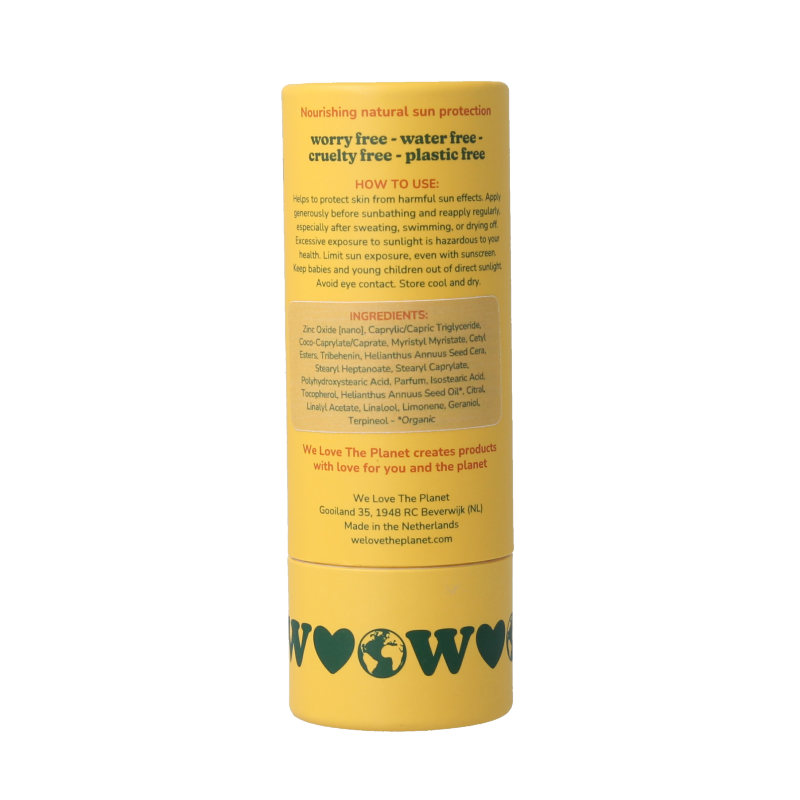 We Love The Planet Sunscreen stick vegan SPF50 40 Gram