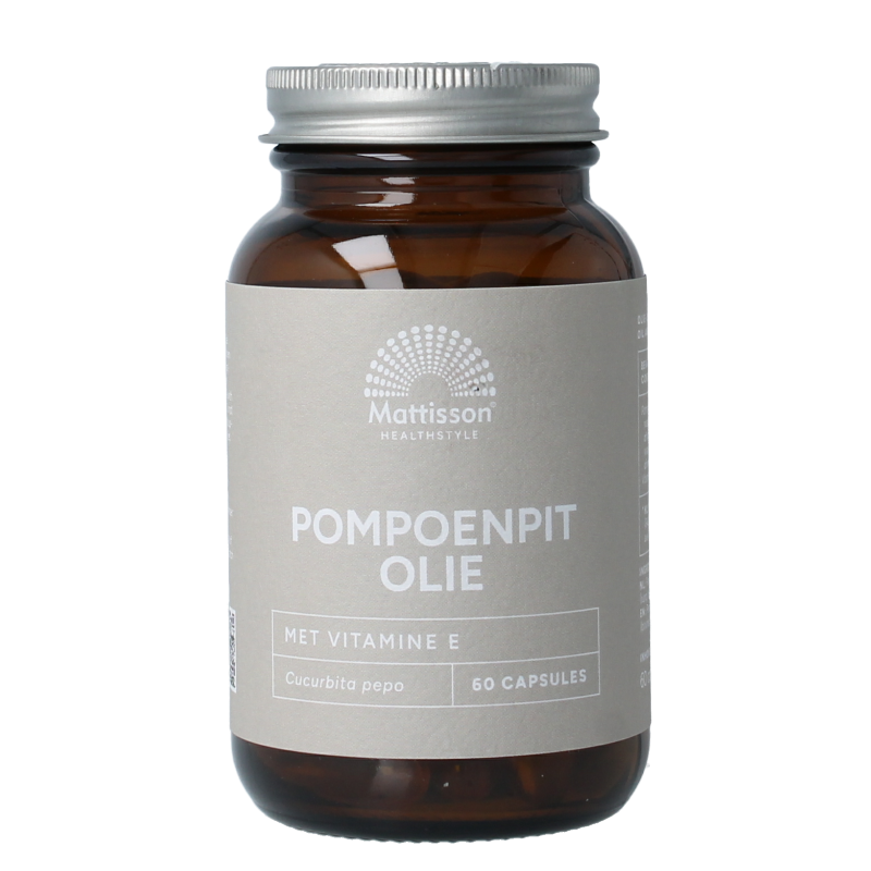 Mattisson Pompoenpitolie met vitamine E 1000mg 60 Capsules