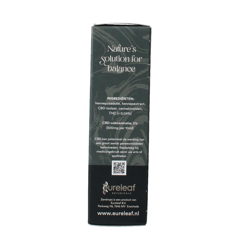 Zendrops CBD olie 5% hennepzaadolie 10 Milliliter