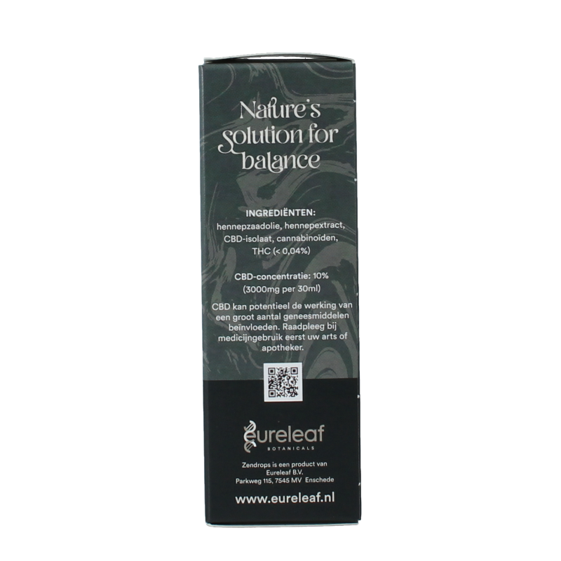 Zendrops CBD olie paarden 10% hennepzaadolie 30 Milliliter
