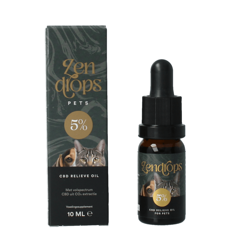 Zendrops CBD olie huisdieren 5% 10 Milliliter
