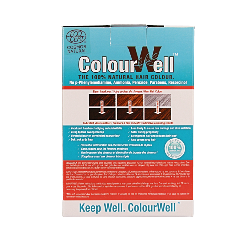 Colourwell 100% Natuurlijke haarkleur mahonie 100 Gram