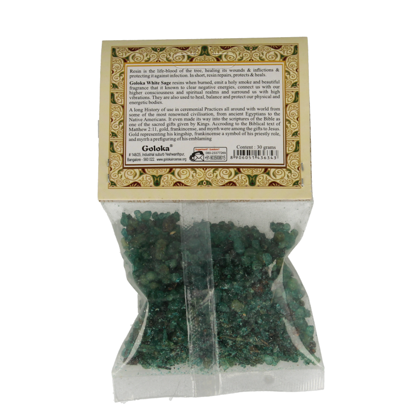 Goloka Resin incense white sage 30 Gram