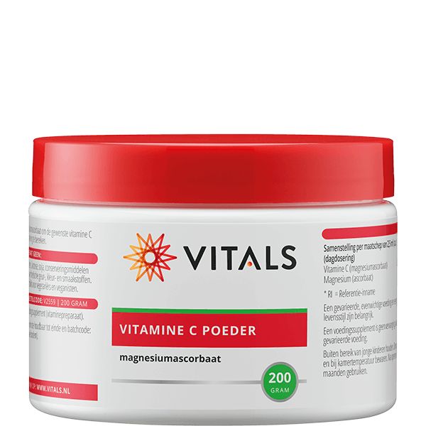 Vitals Vitamine C poeder magnesiumascorbaat 200 Gram