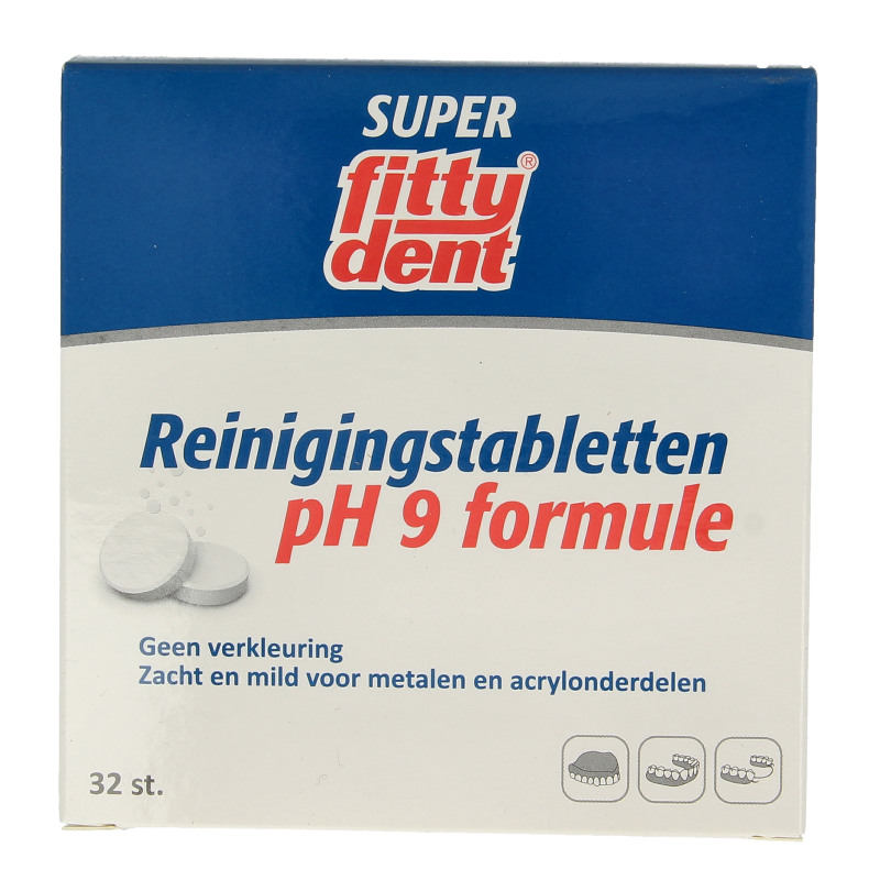 Fittydent Gebitsreinigingstabletten 32 Stuks