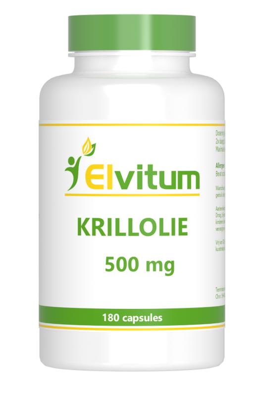 Elvitum Krill olie 500mg 180 Capsules