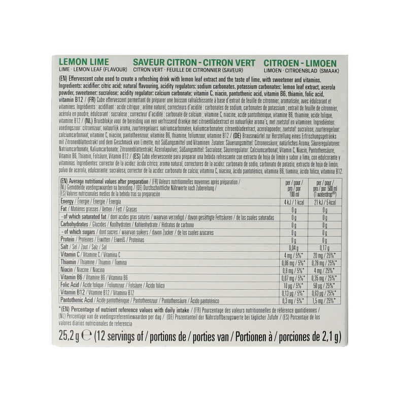 Waterdrop Microdrink focus lemon lime bruistabletten 12 Stuks