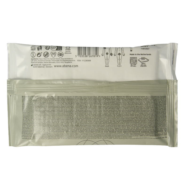 Abena Lichaamsverzorging 5 Stuks Abena Wet wash washandjes verzorgend 5 Stuks