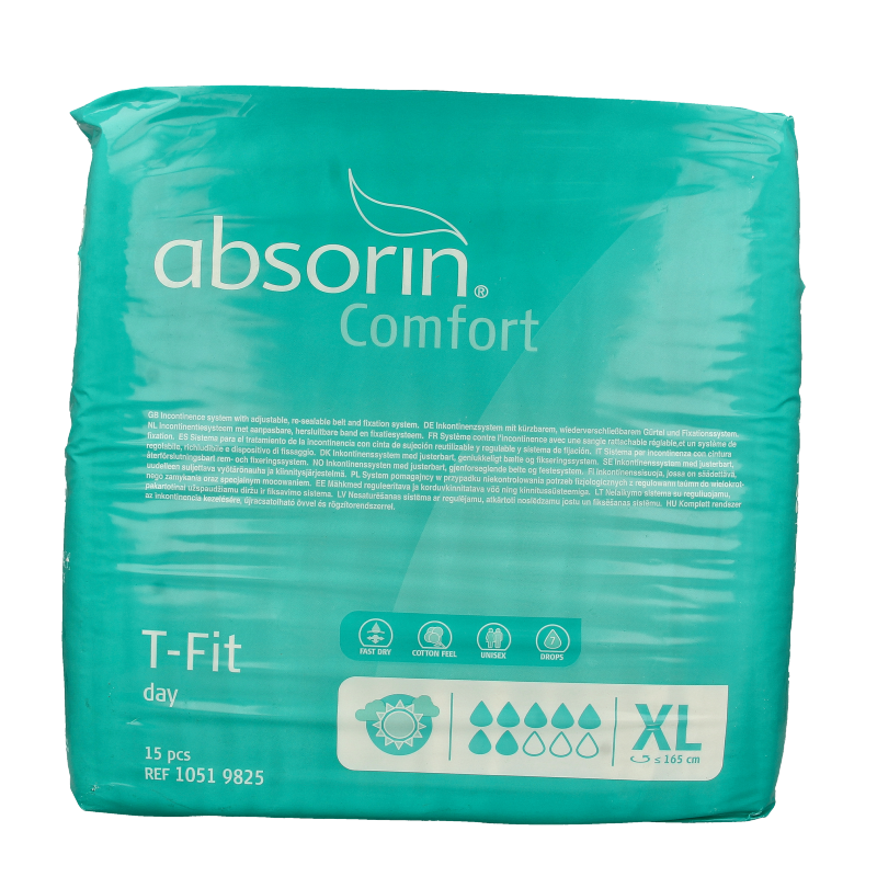 Absorin Incontinentie 15 Stuks Absorin Comfort t-fit day maat XL 15 Stuks