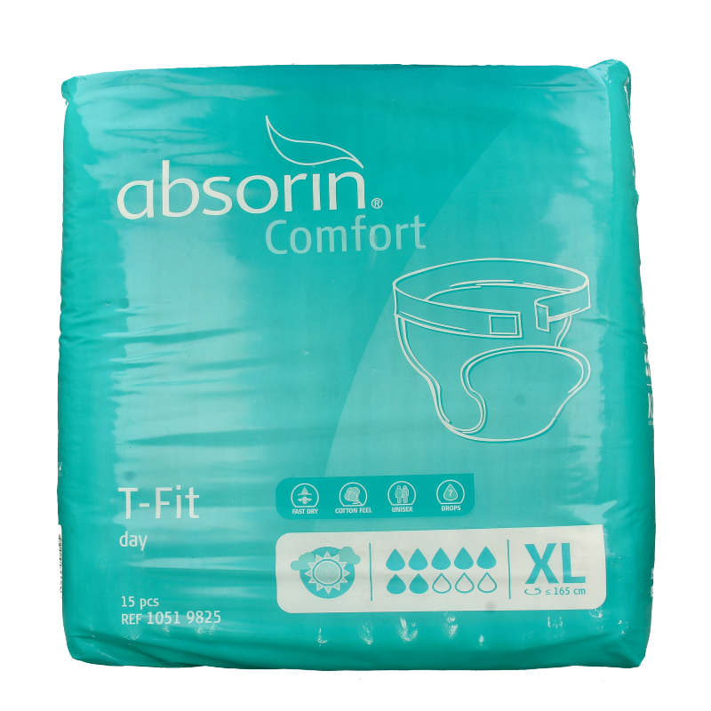 Absorin Incontinentie 15 Stuks Absorin Comfort t-fit day maat XL 15 Stuks