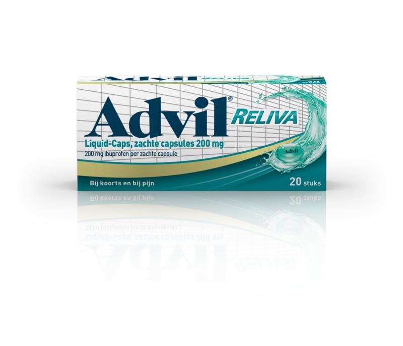 Advil Pijn Algemeen 20 Capsules Advil Reliva liquid caps 200mg 20 Capsules
