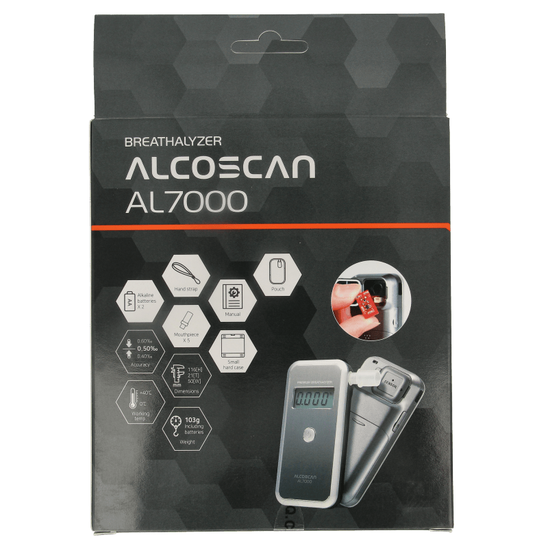 Alcoscan Zelftesten en Testsets 1 Stuks Alcoscan Alcoholtester AL7000 1 Stuks