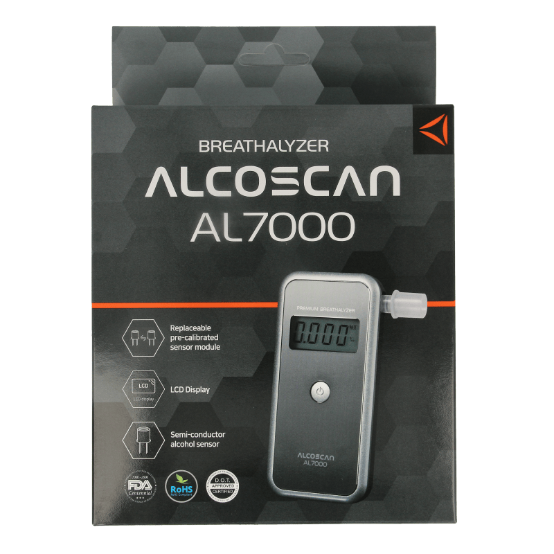 Alcoscan Zelftesten en Testsets 1 Stuks Alcoscan Alcoholtester AL7000 1 Stuks