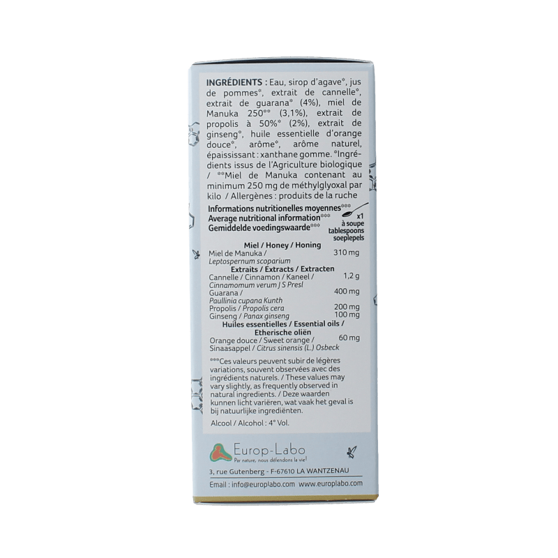 Aprolis Kruidenpreparaten 150 Milliliter Aprolis Siroop manuka propolis guarana bio 150 Milliliter