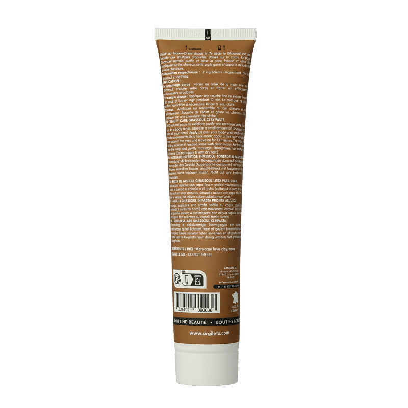 Argiletz Lichaamsverzorging 150 Gram Argiletz Klei ghassoul tube 150 Gram
