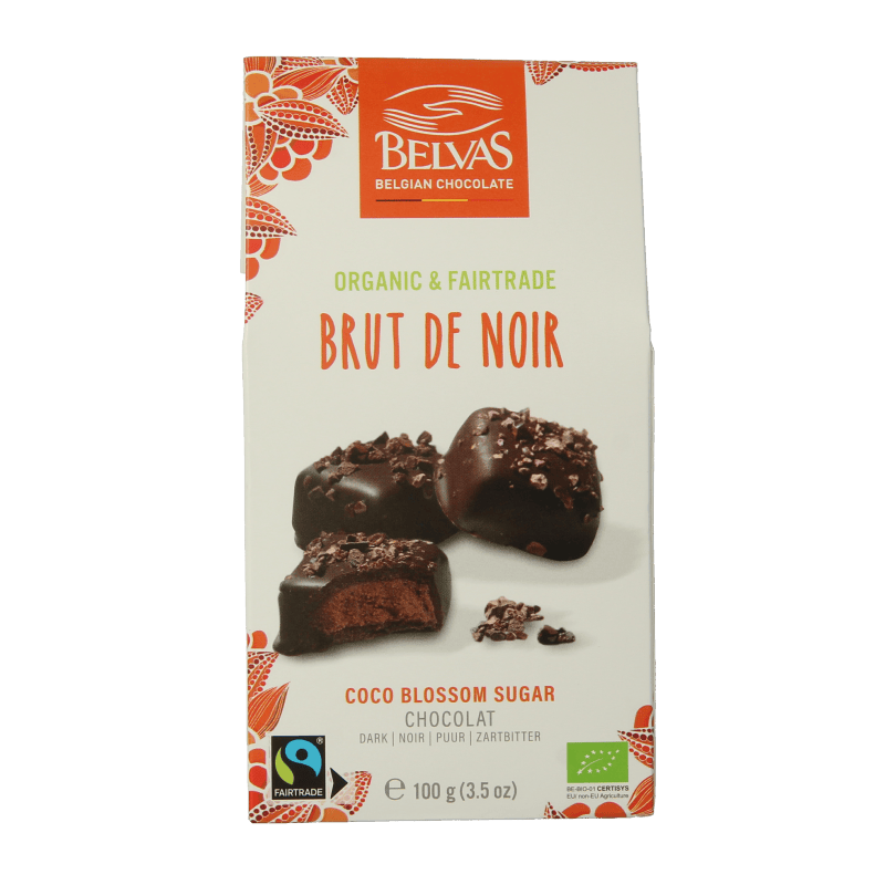 Belvas Chocolade 100 Gram Belvas Brut de noir 82% bio 100 Gram