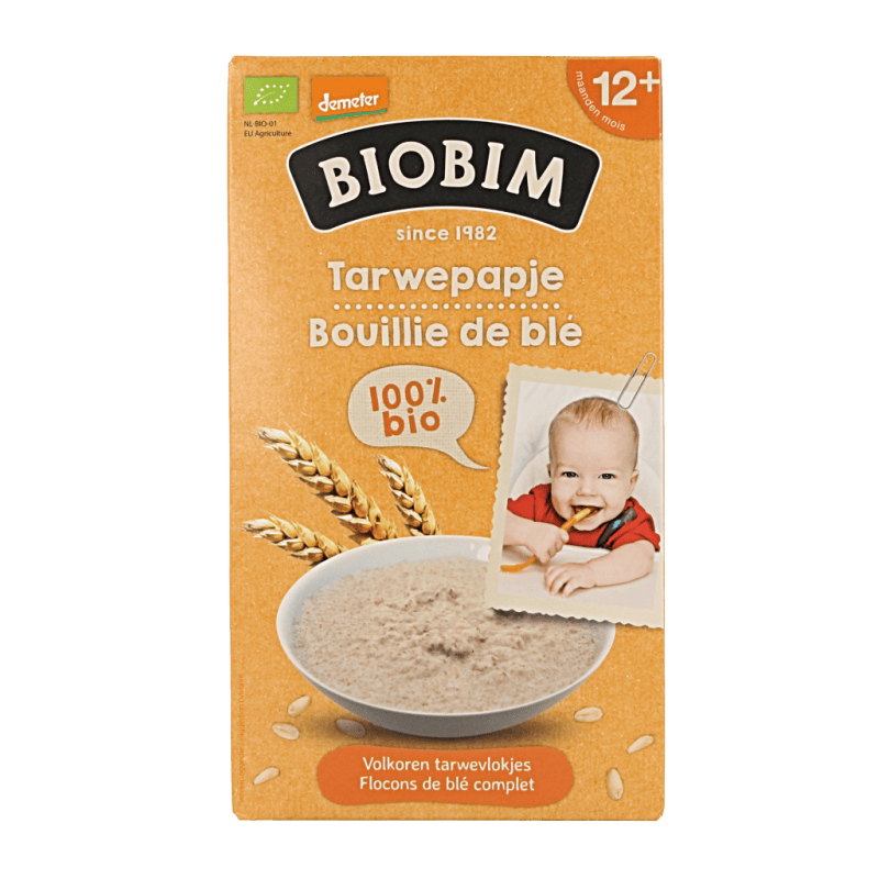 Biobim Baby en Peuter Voeding 250 Gram Biobim Tarwepapje 12 maanden bio 250 Gram