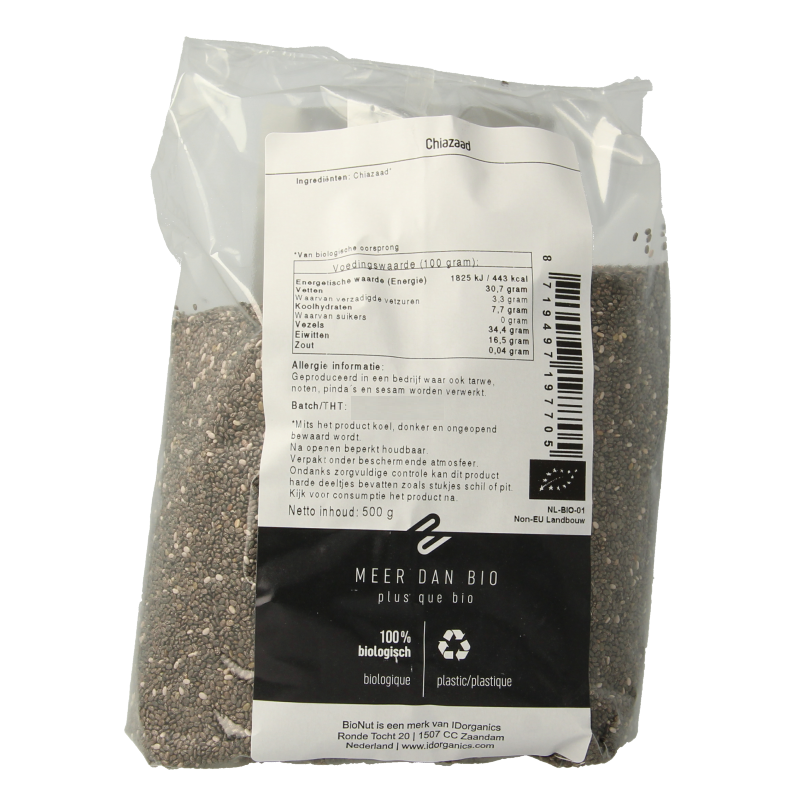 Bionut Raw en Superfoods 500 Gram Bionut Chiazaad bio 500 Gram