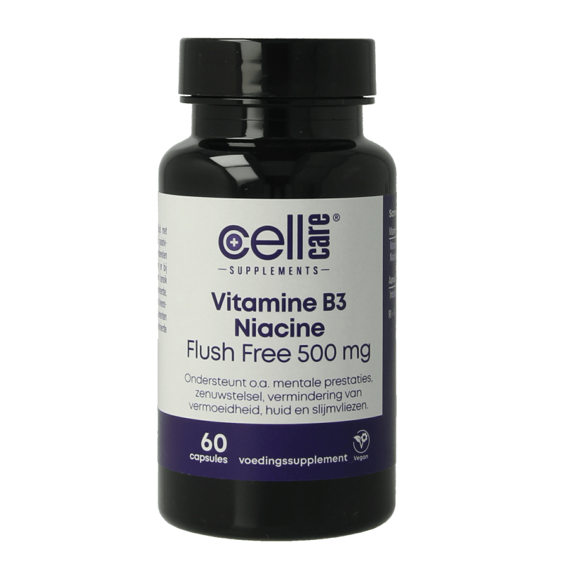 CellCare Vitamine Enkel 60 Vegetarische capsules CellCare Vitamine B3 niacine flush free 500mg 60 Vegetarische capsules