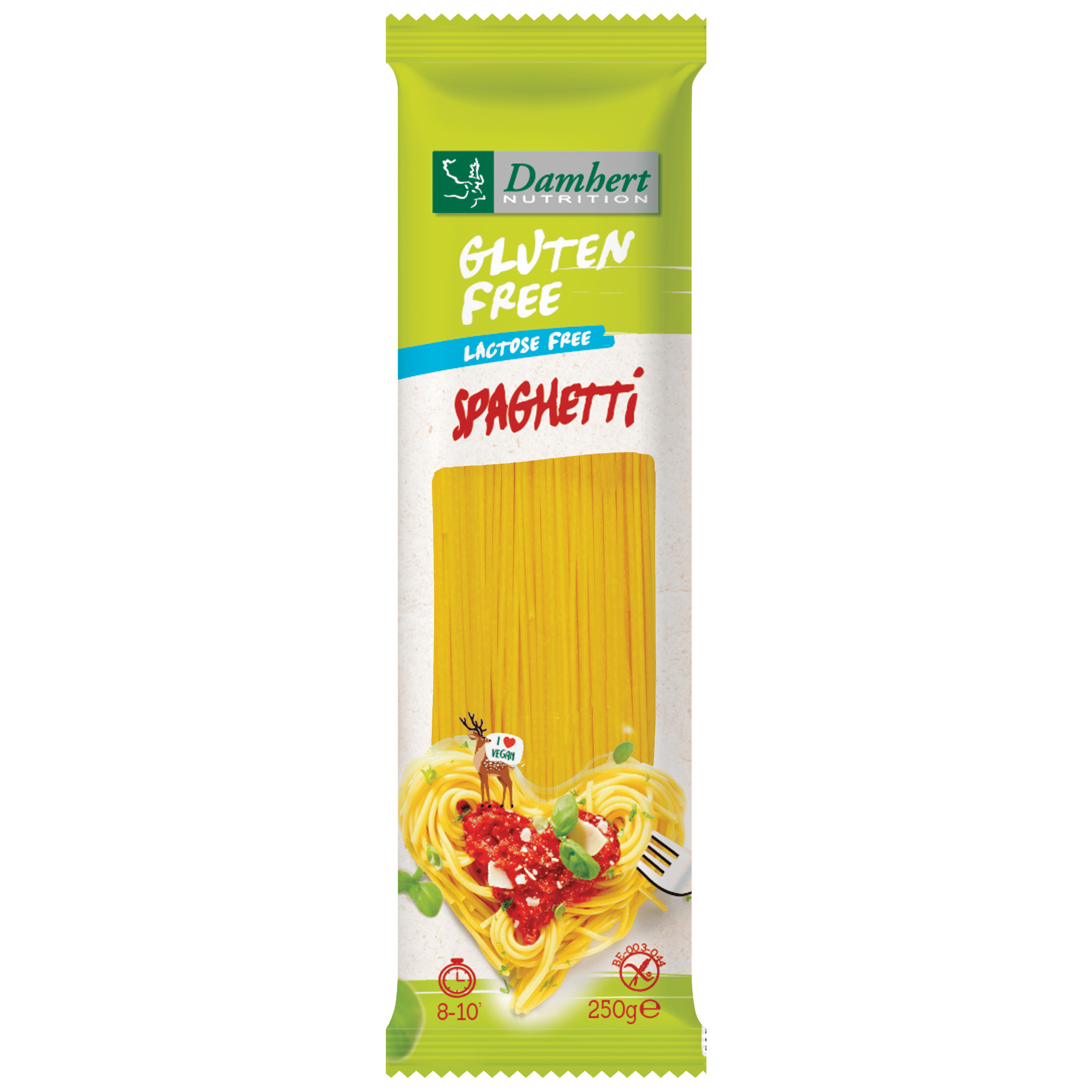 Damhert Pasta en Rijst 250 Gram Damhert Pasta spaghetti glutenvrij 250 Gram