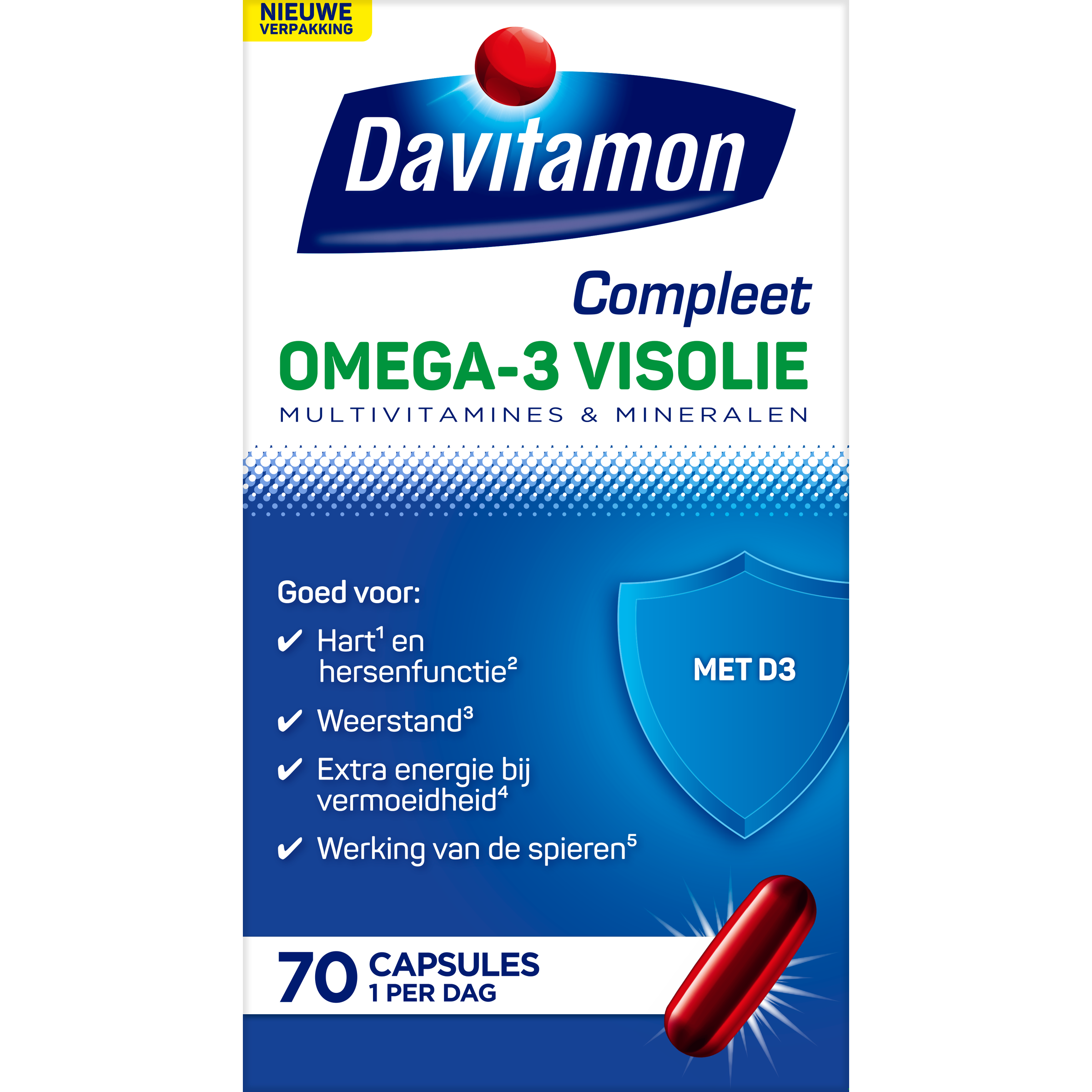 Davitamon Vetzuren 70 Capsules Davitamon Compleet omega 3 vis 70 Capsules