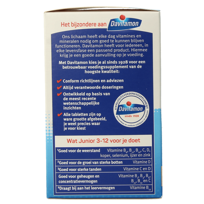 Davitamon Vitamine Multi 120 Kauwtabletten Davitamon Junior 3-12 multifruit 120 Kauwtabletten