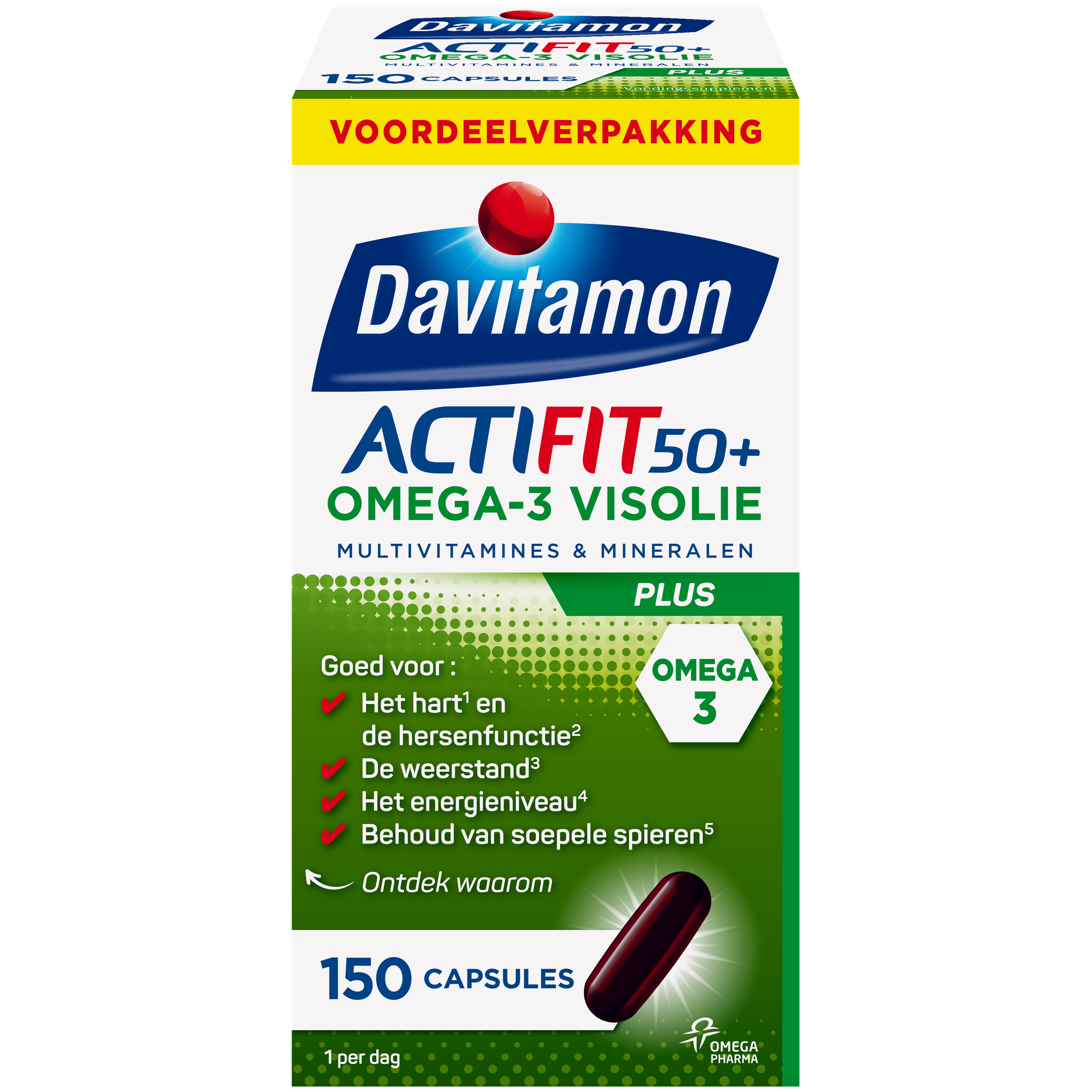 Davitamon Vitamine Multi 150 Capsules Davitamon Actifit 50+ omega 3 150 Capsules