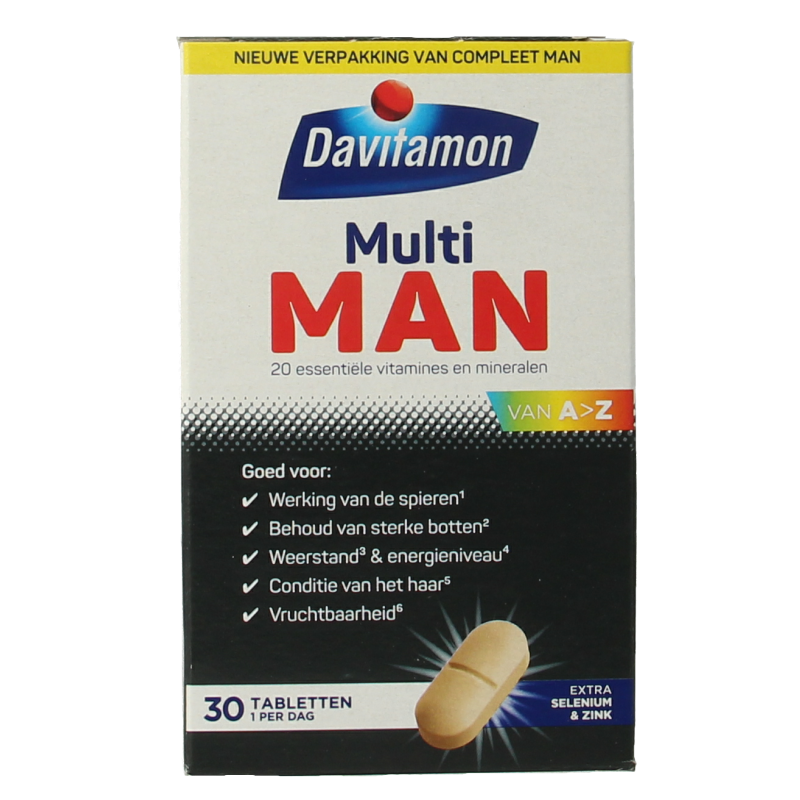 Davitamon Vitamine Multi 30 Tabletten Davitamon Multi man 30 Tabletten