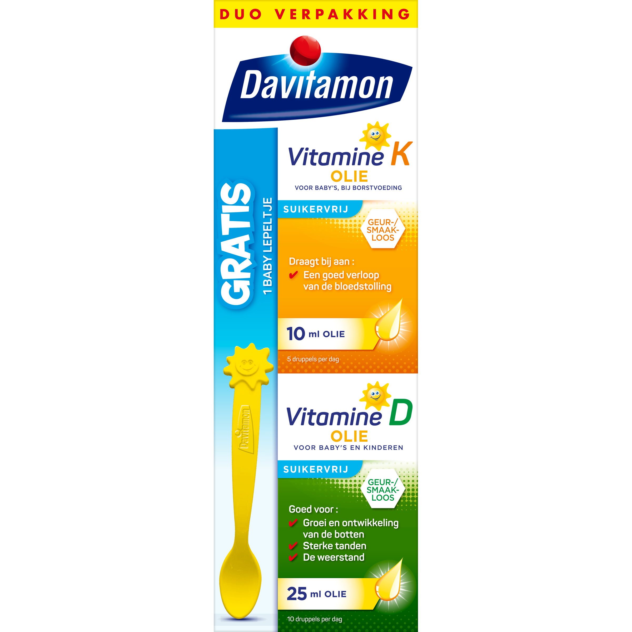 Davitamon Vitamine Multi 35 Milliliter Davitamon Baby vitamine D & K 25mcg 35 Milliliter