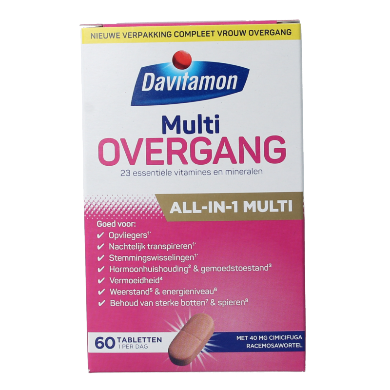Davitamon Vitamine Multi 60 Tabletten Davitamon Compleet vrouw overgang 60 Tabletten