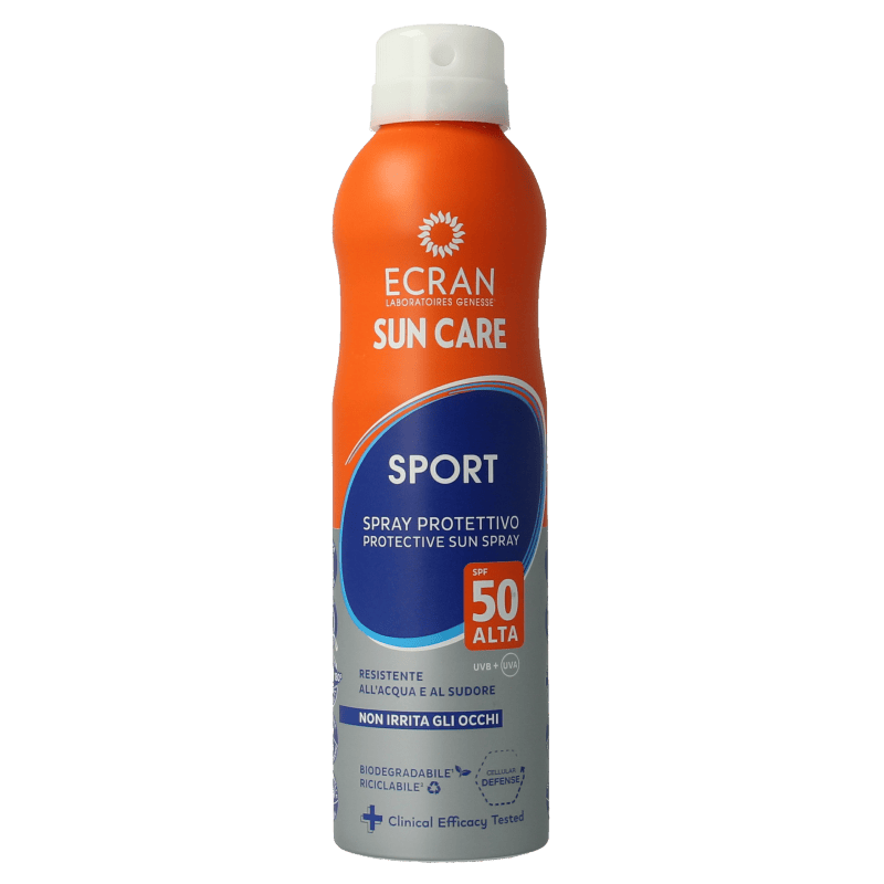 Ecran Zonnen 250 Milliliter Ecran Sun milk spray invisible sport SPF50 250 Milliliter