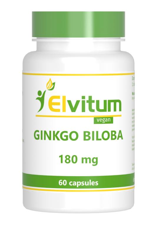 Elvitum Kruidenpreparaten 60 Vegetarische capsules Elvitum Ginkgo biloba 60 Vegetarische capsules