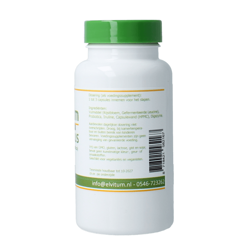 Elvitum Micro-organismen 90 Vegetarische capsules Elvitum Pre- en probiotica 13/10 90 Vegetarische capsules