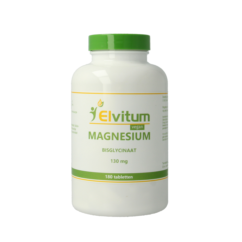 Elvitum Mineralen Enkel 180 Tabletten Elvitum Magnesium (bisglycinaat) 130mg 180 Tabletten